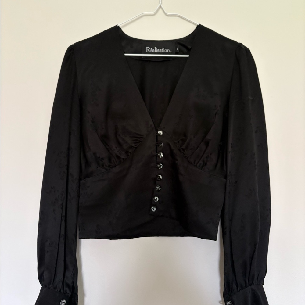 Realisation Par Black Button-Up Women's Top